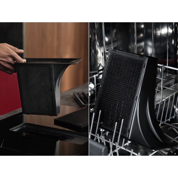 Inductiekookplaat met afzuiging AEG NCH84B03CZ  / A+ / 80cm / Saphirematt