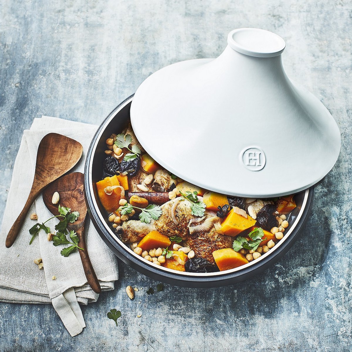 Tajine EMILE HENRY 20.EH776632 Wit deksel 33cm