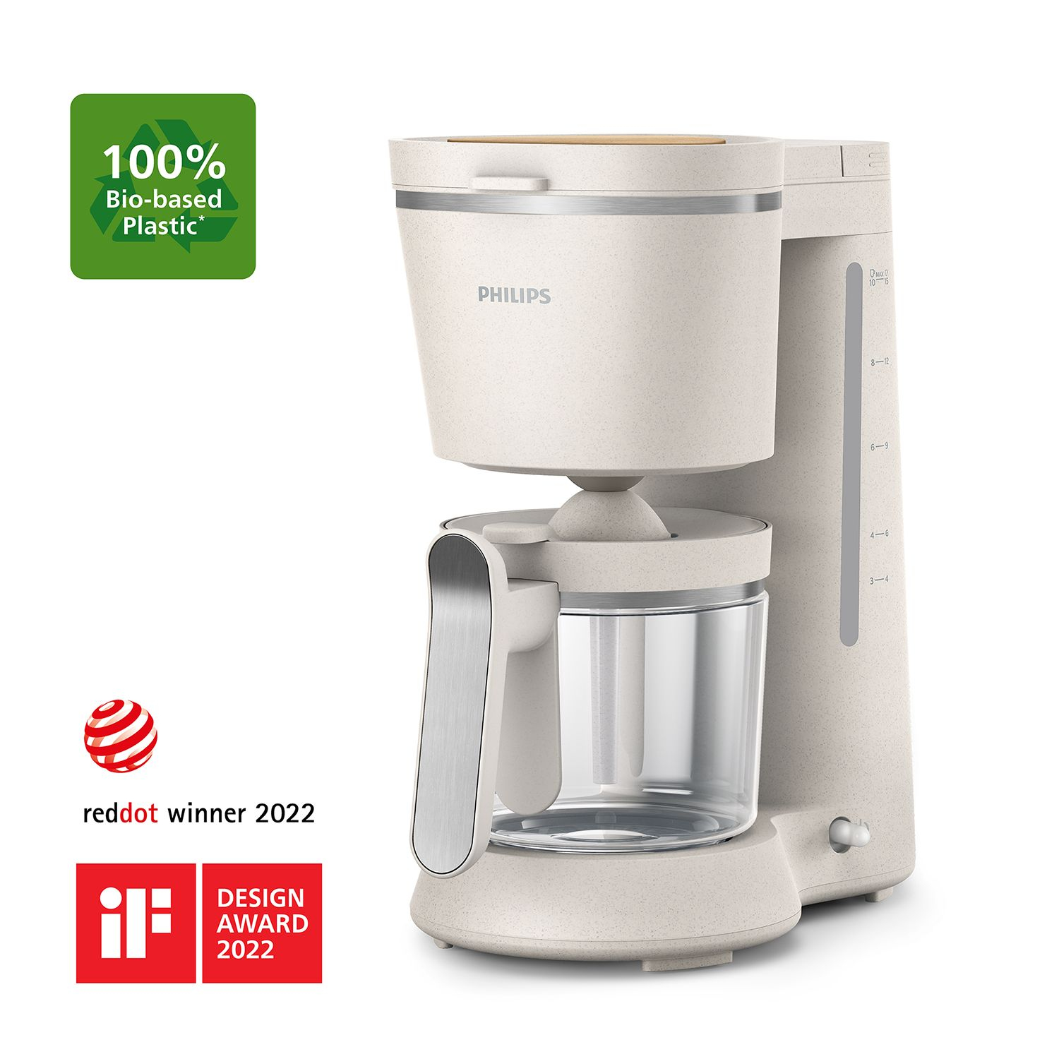 Koffiezet PHILIPS HD5120/00 Eco Series / 1,2L / Mat Wit
