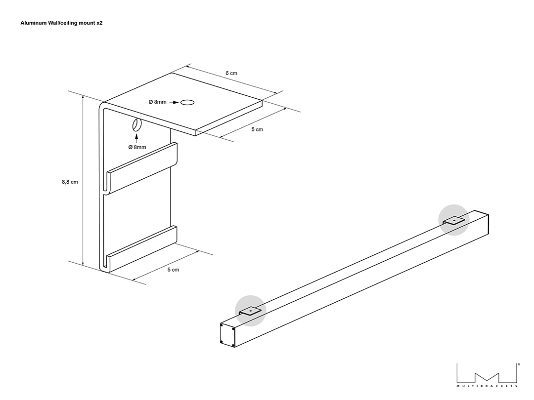 Projectiescherm MULTIBRACKETS MB730410 Motorized Deluxe 90"