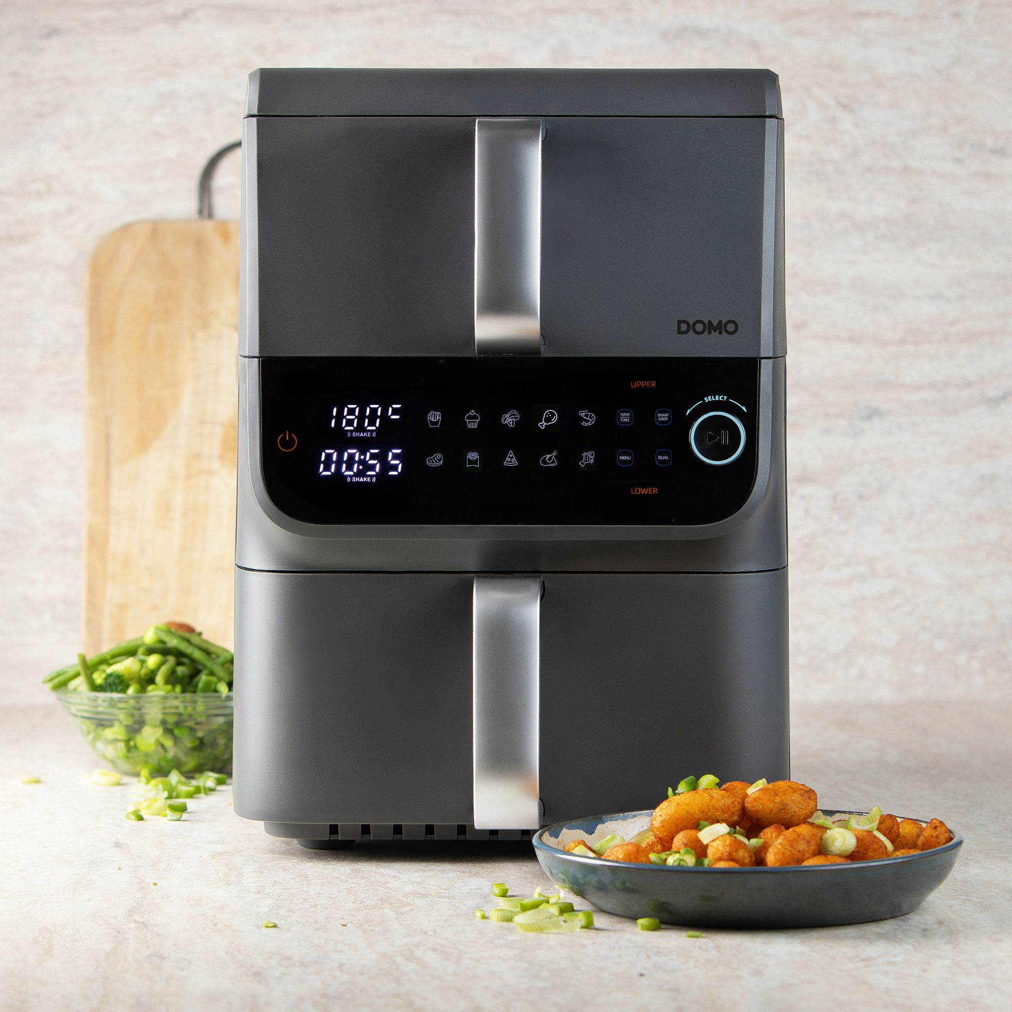 Heteluchtfriteuse Domo DO549FR dubbel verticaal