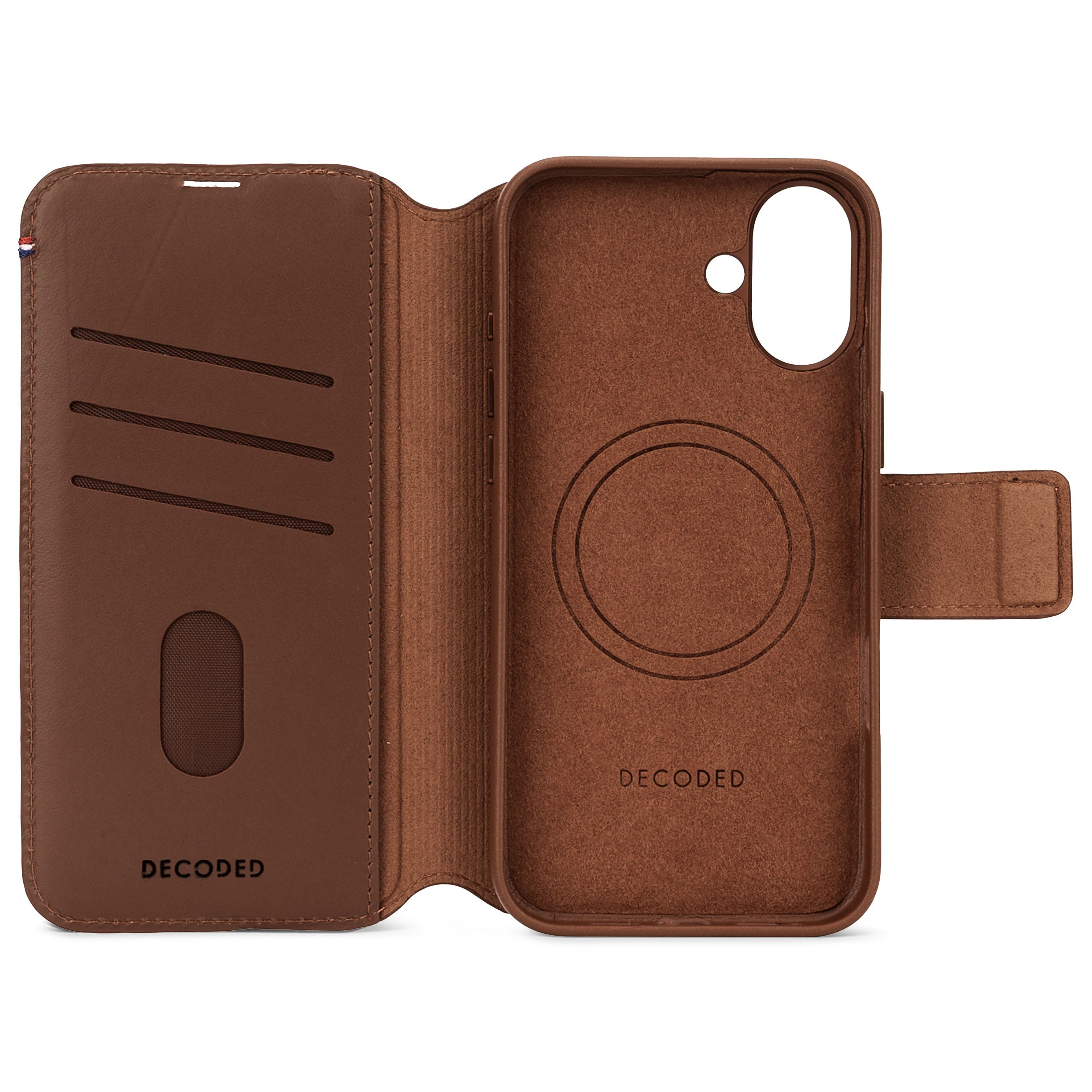 Decoded Leather Detachable Wallet Apple iPhone 16 Tan
