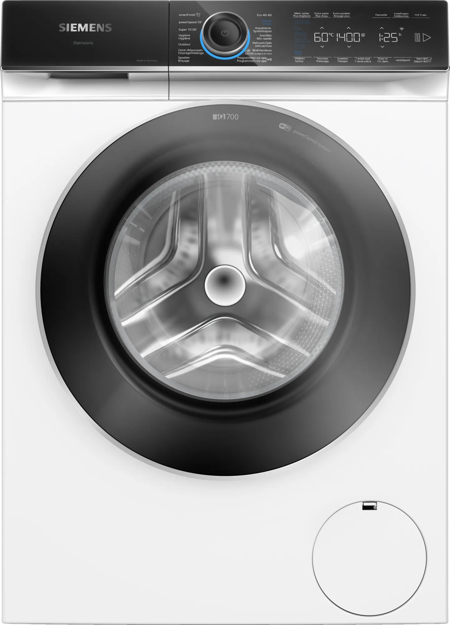 Siemens iQ700 WG44B20PFG wasmachine Voorbelading 9 kg 1400 RPM Wit