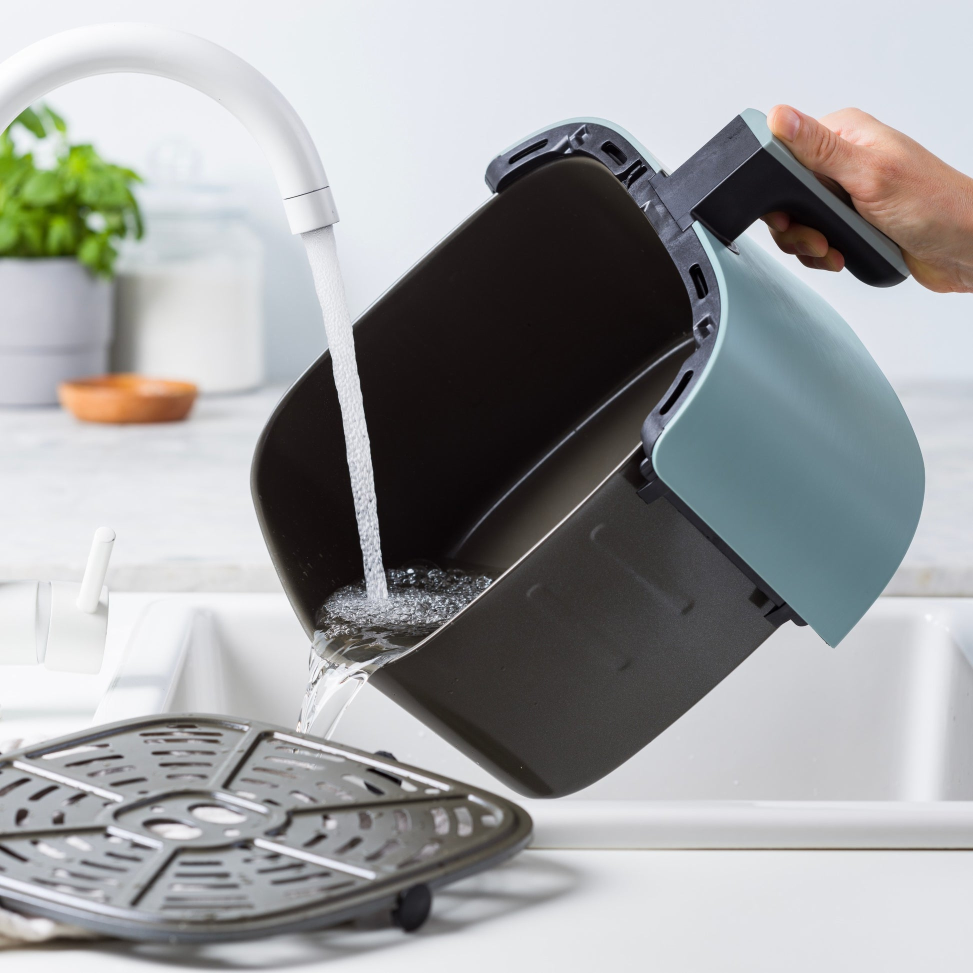 GreenPan Bistro XXL Enkel 7,2 l Vrijstaand 1650 W Heteluchtfriteuse Blauw