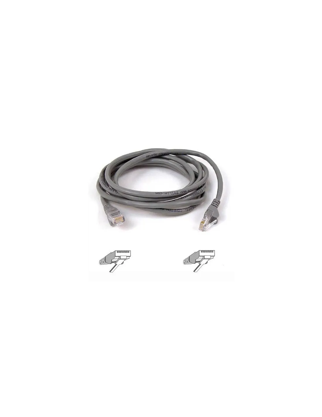 Câble données Belkin Patch Cable/CAT5 RJ45 snagl grey 0.5m