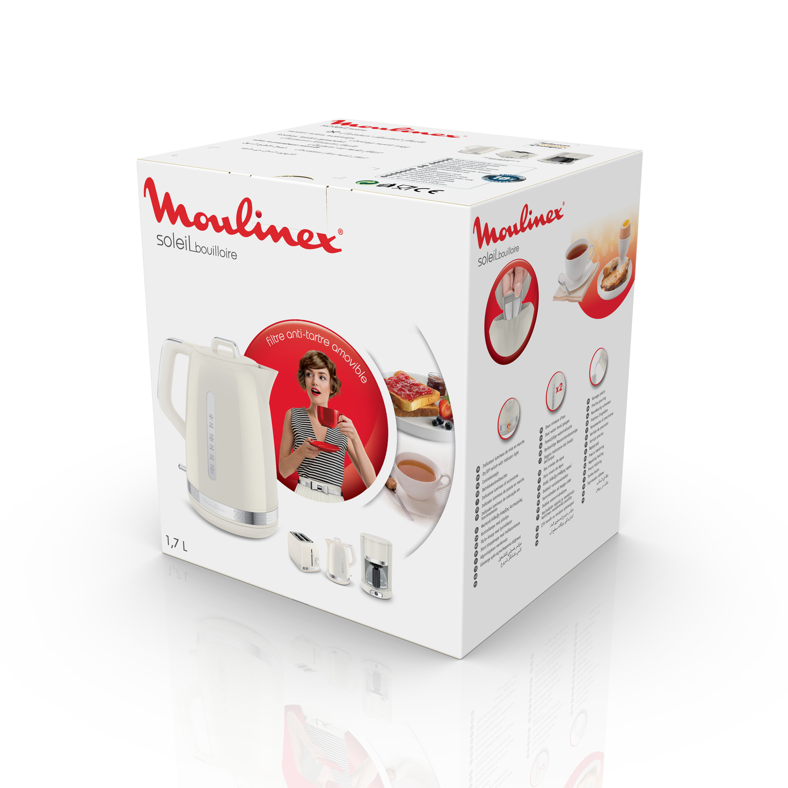 Waterkoker MOULINEX BY320A10 Soleil Ivoor 1,7L