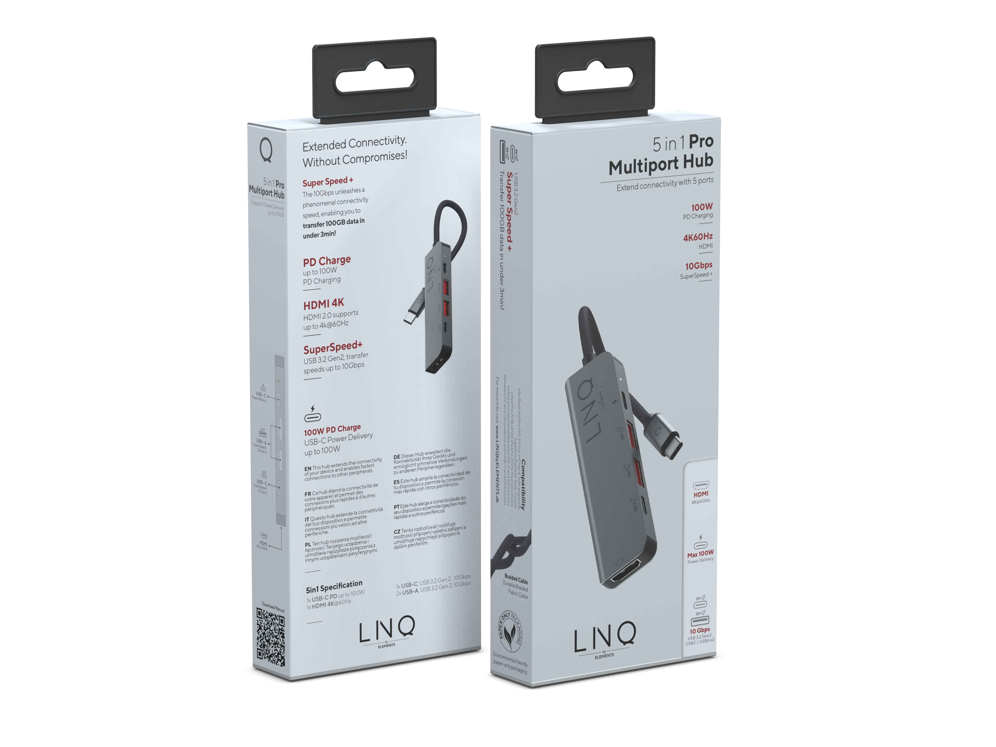 Linq 5 in 1 Pro USB-C Multiport Hub