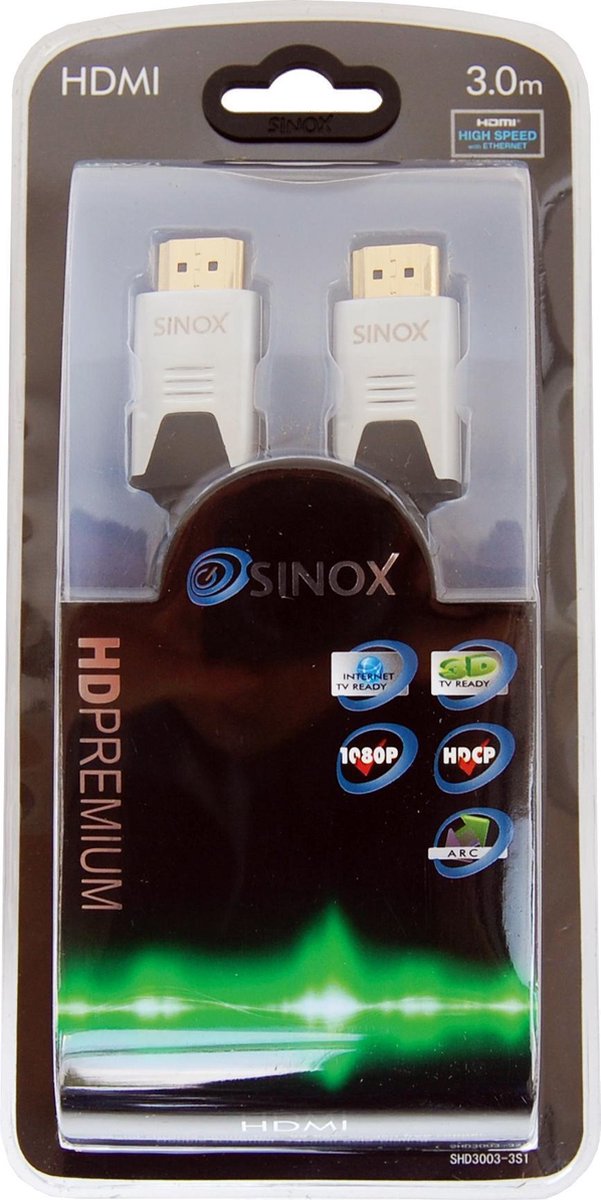 SHD3003 Sinox Prem Aansluitsn. Hdmi - Hdmi 3m V1.4