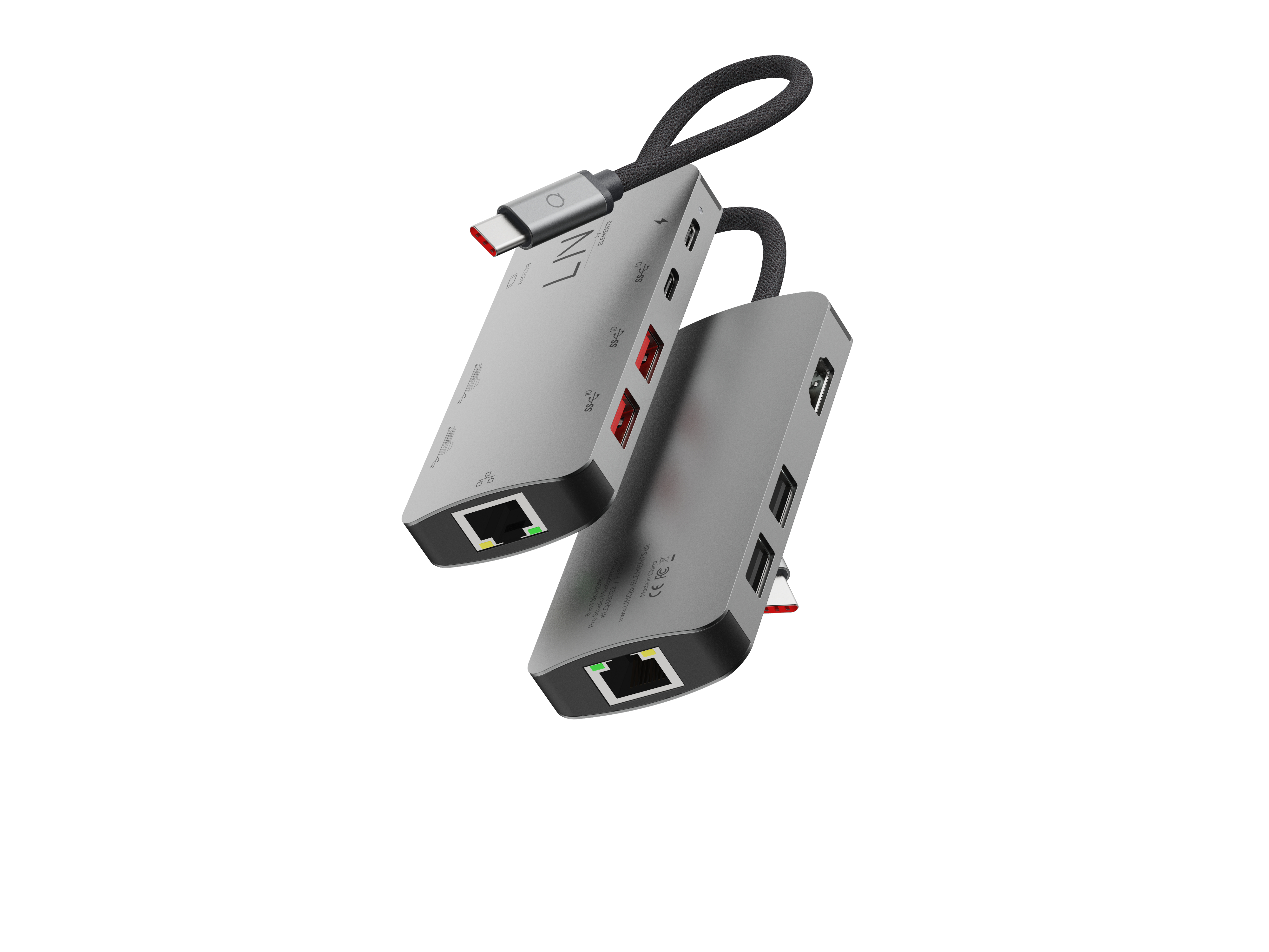 Linq byELEMENTS 8-in1 Pro 8K HDMI + 2x USB-C (1x 100W) + 2x USB-A 3.2 + 2x USB 2.0 + Ethernet