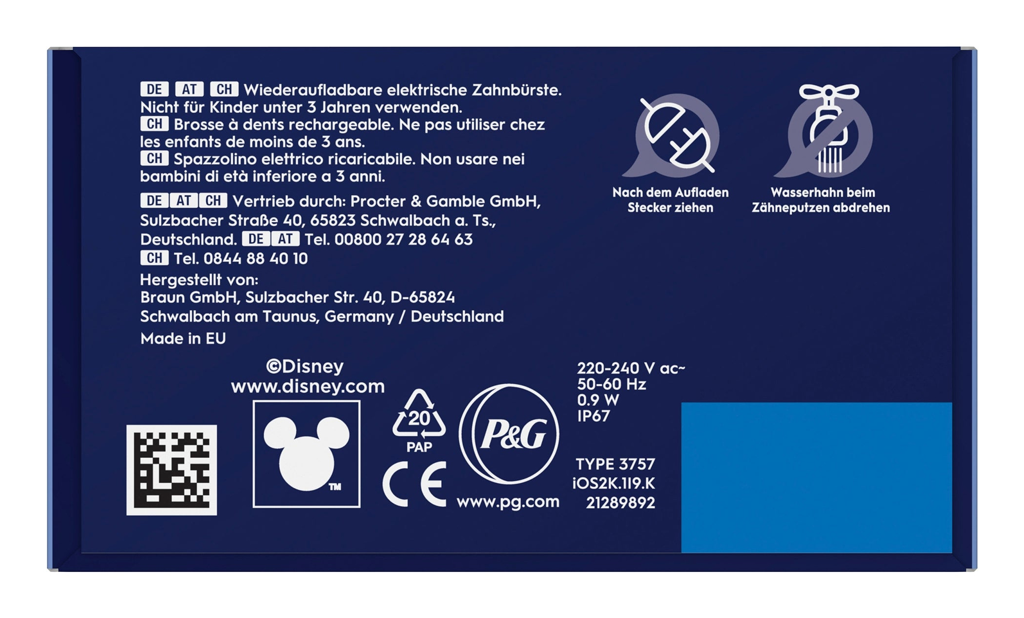 Elektrische tandenborstel ORAL-B 216997 iO Kids / Stitch / 6+ / met etui