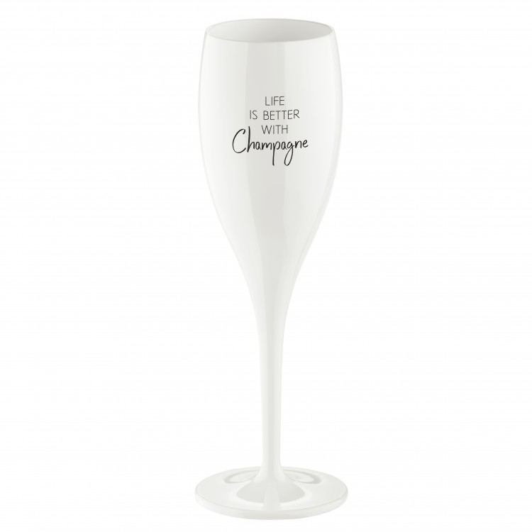 Glas KOZIOL 3916525 Cheers Life IsBetter With White 100ml