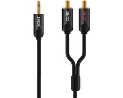 SHD3461 SINOX Aansluitkabel 3,5mm stereo-2xRCA 0,75 mtr.