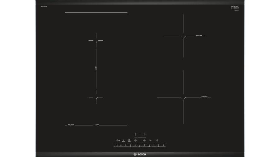 Bosch Serie 6 PVS775FC5E plaque Noir Intégré 70 cm Plaque avec zone à induction 4 zone(s)