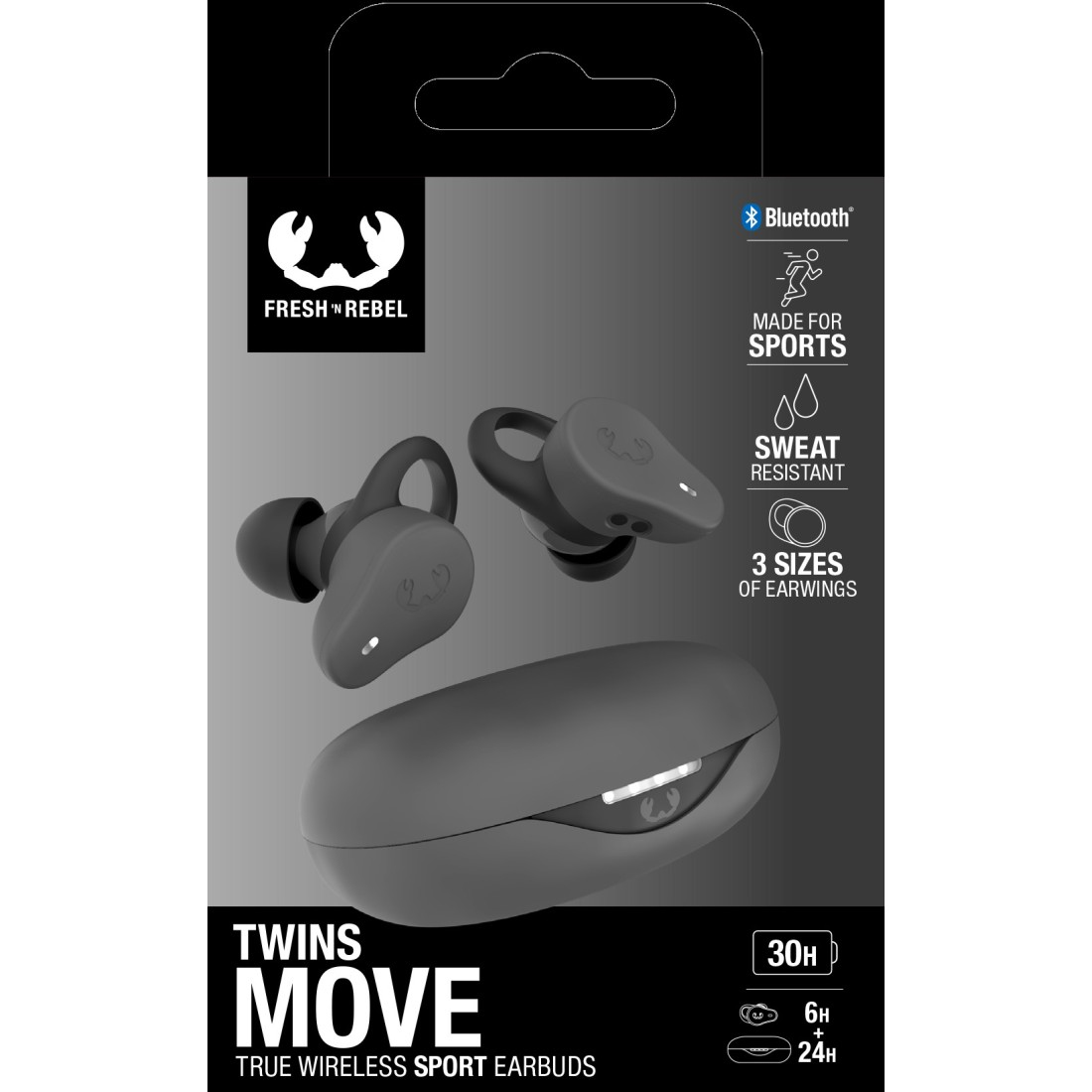 Oordopjes FRESH N REBEL Twins Move storm grey