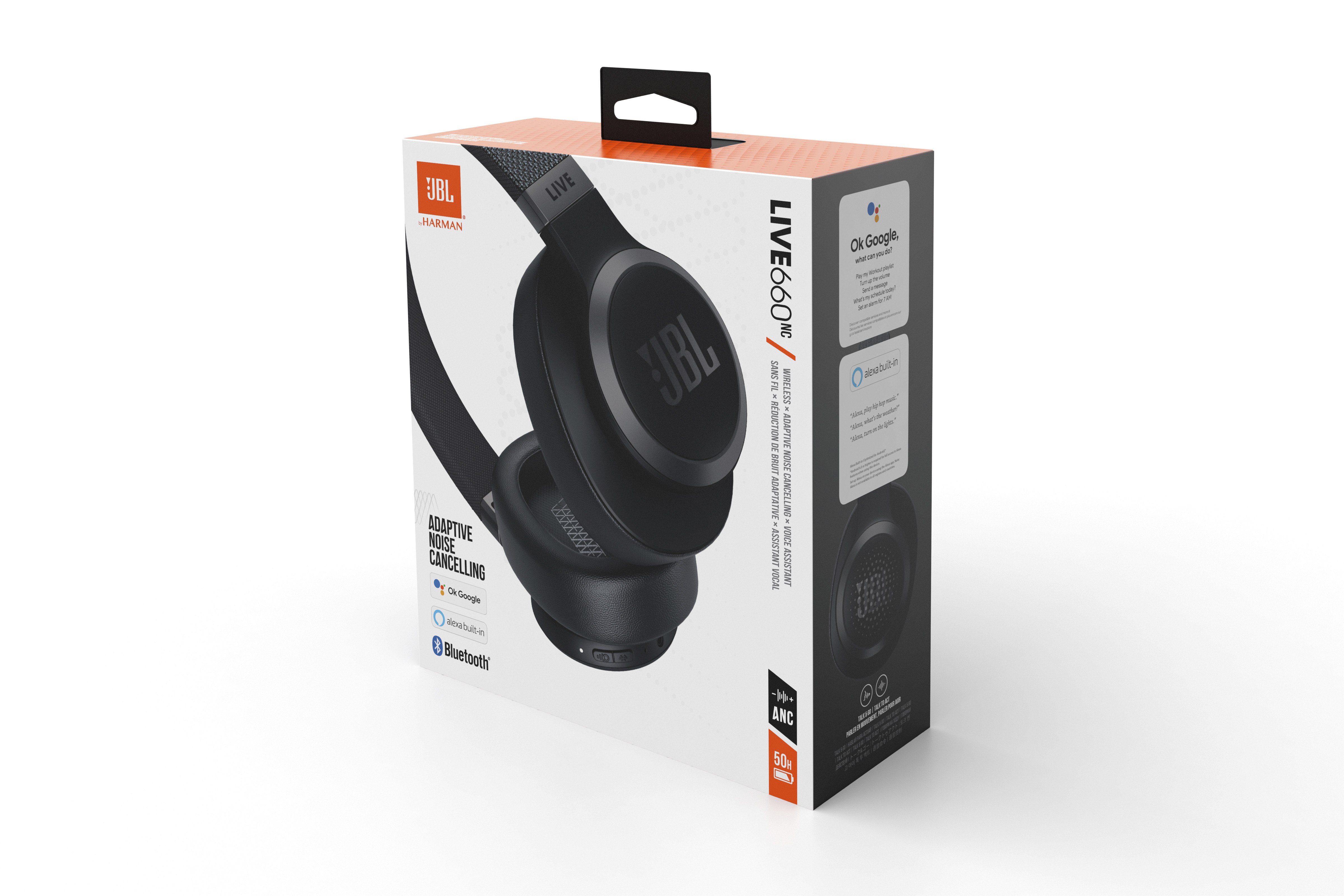 JBL casque over-ear live 660 nc noir