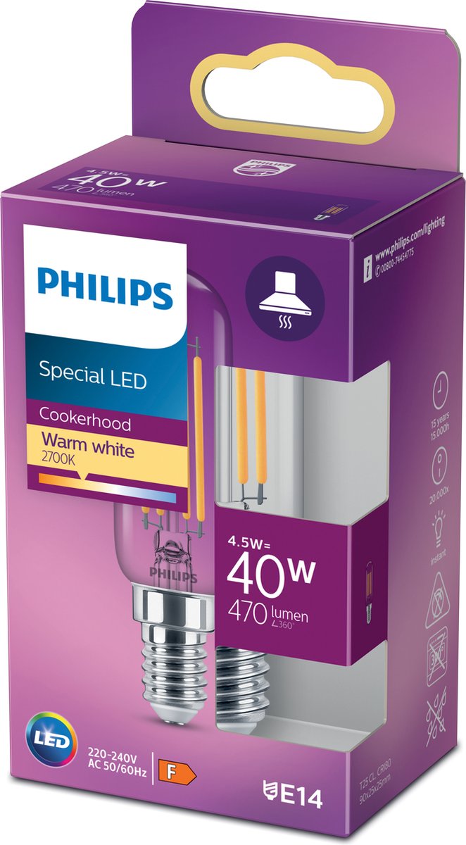 LED-lamp PHILIPS 8718699783334 Filament E14 T25L 2,1W-25W
