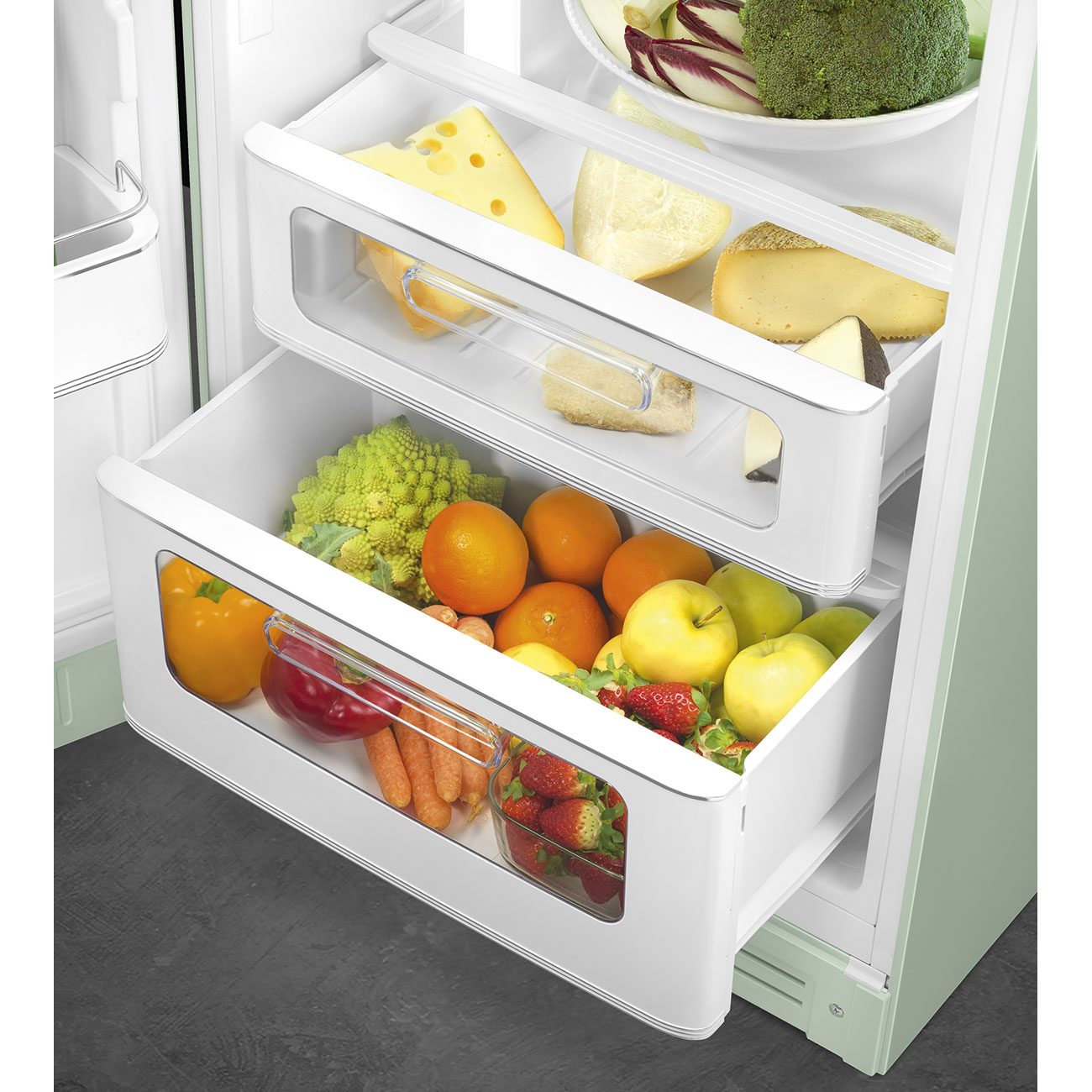 Combi-Koelkast SMEG FAB30LPG6 50's Style / C / 222L+72L / 172cm / pastelgroen