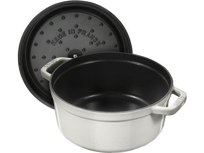 Staub cocotte rond 28 cm white truffle
