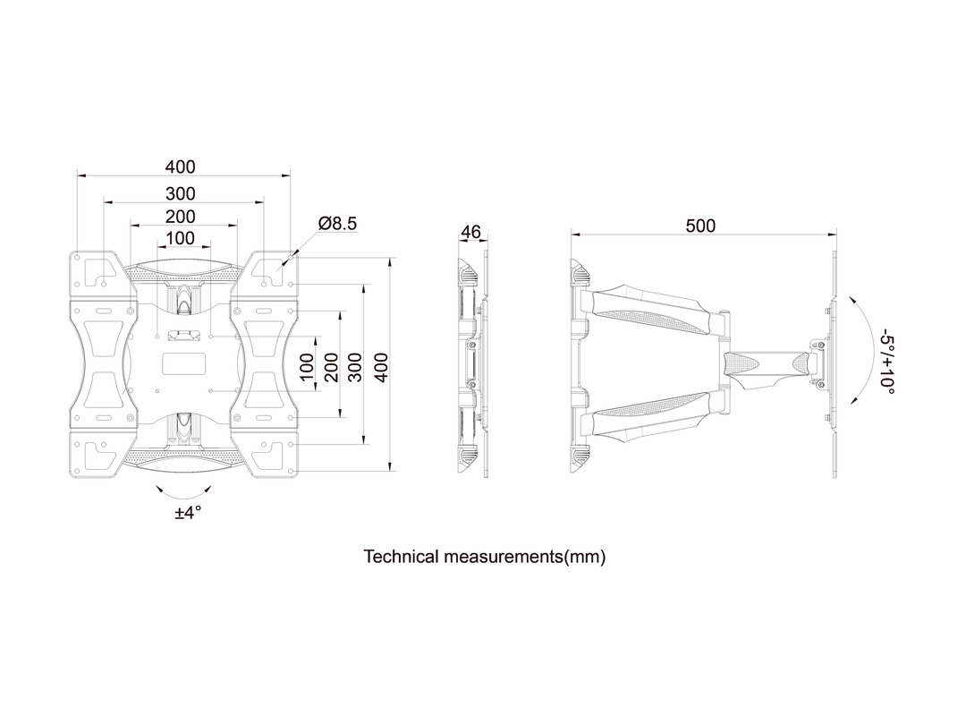 Muurbeugel MULTIBRACKETS MB731725 Vesa Flexarm Full Motion