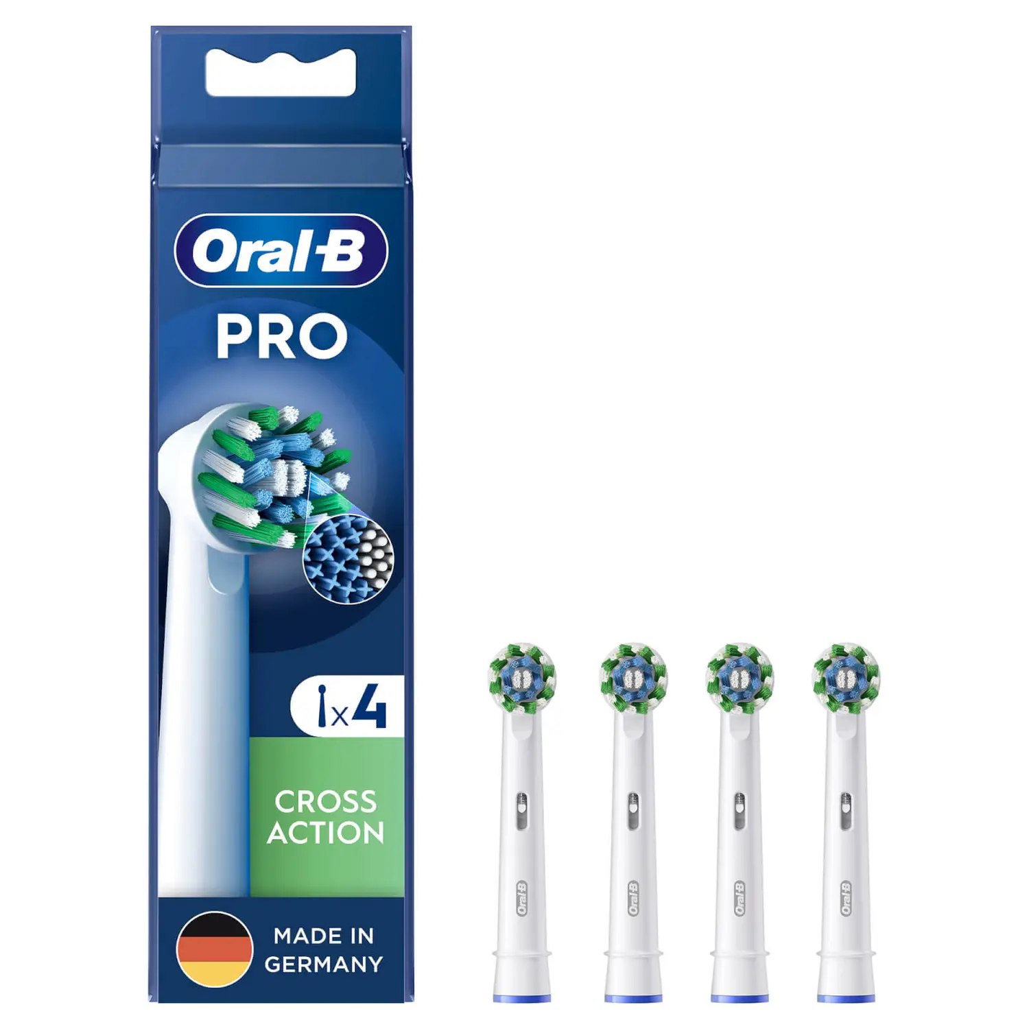 Opzetborstel BRAUN ORAL-B Cross Action 4-pack White