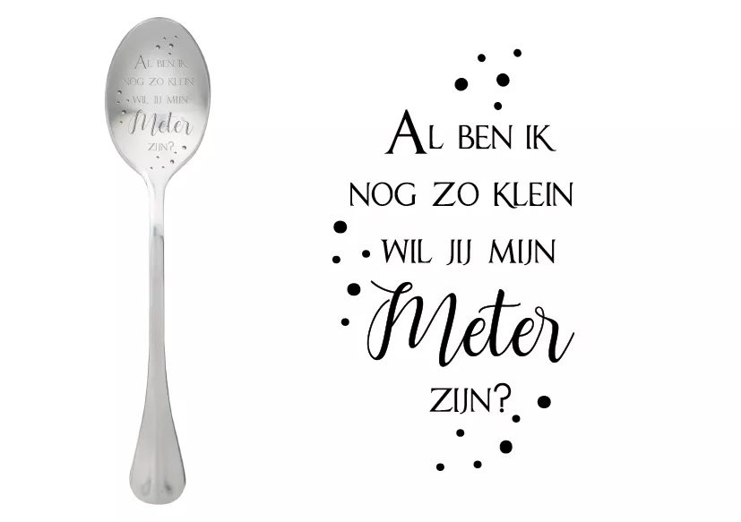 Tafellepel One Message 5894174 Wilje mijn meter zijn