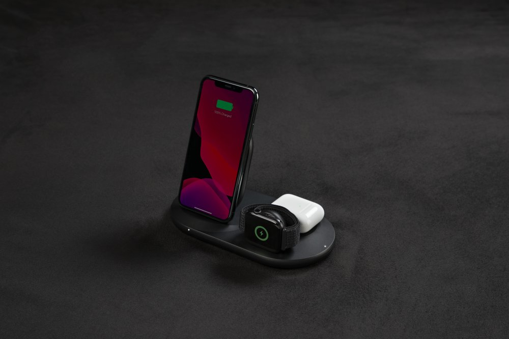 BELKIN 3-in-1 Wireless Pad/Stand/Apple Watch Black