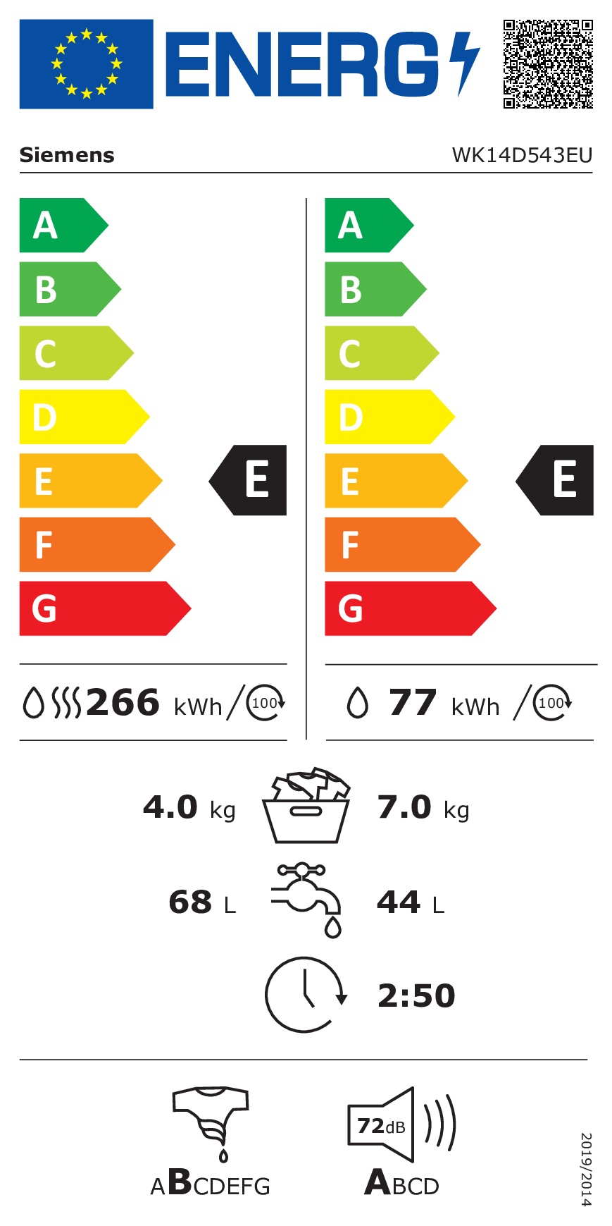 Siemens Combi Was-Droog WK14D543EU