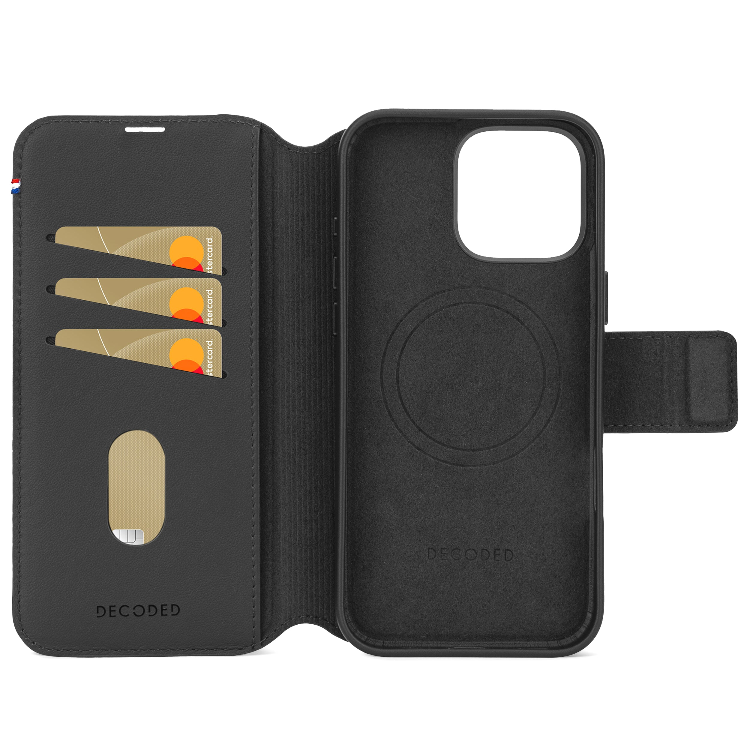 Decoded Leather Detachable Wallet Apple iPhone 16 Pro Max Black