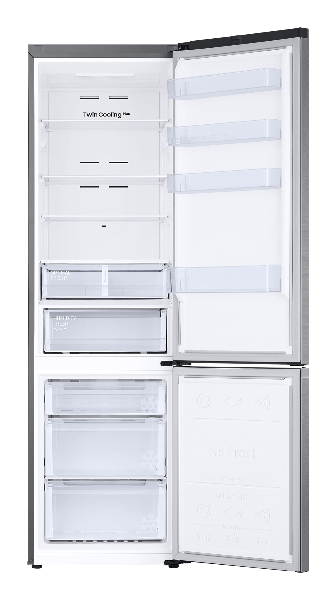 Combi-koelkast SAMSUNG RB38C607AS9/EF / A / 273L + 114L / mat inox