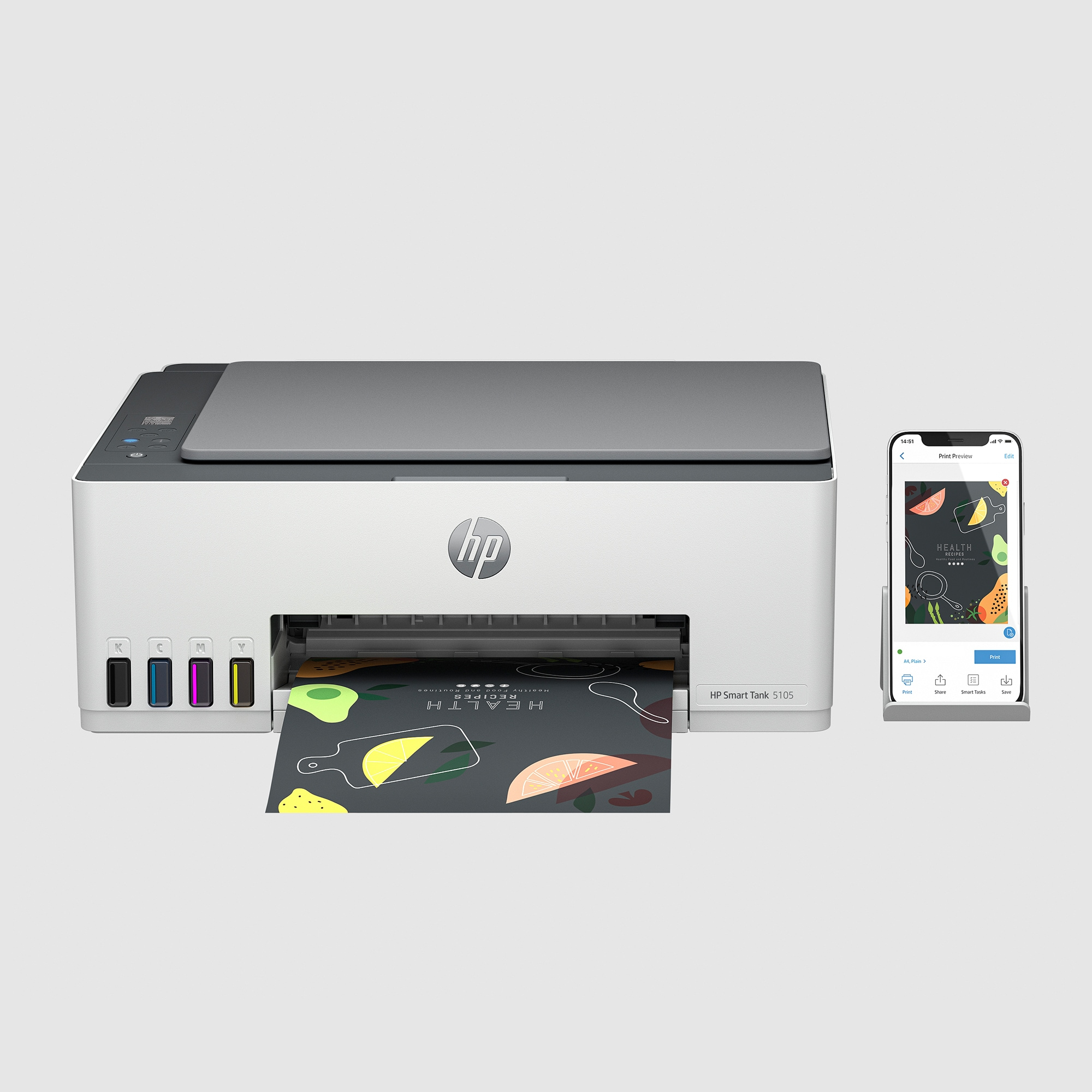 Printer HP Smart Tank 5105 AIOFlat A4 Kleur
