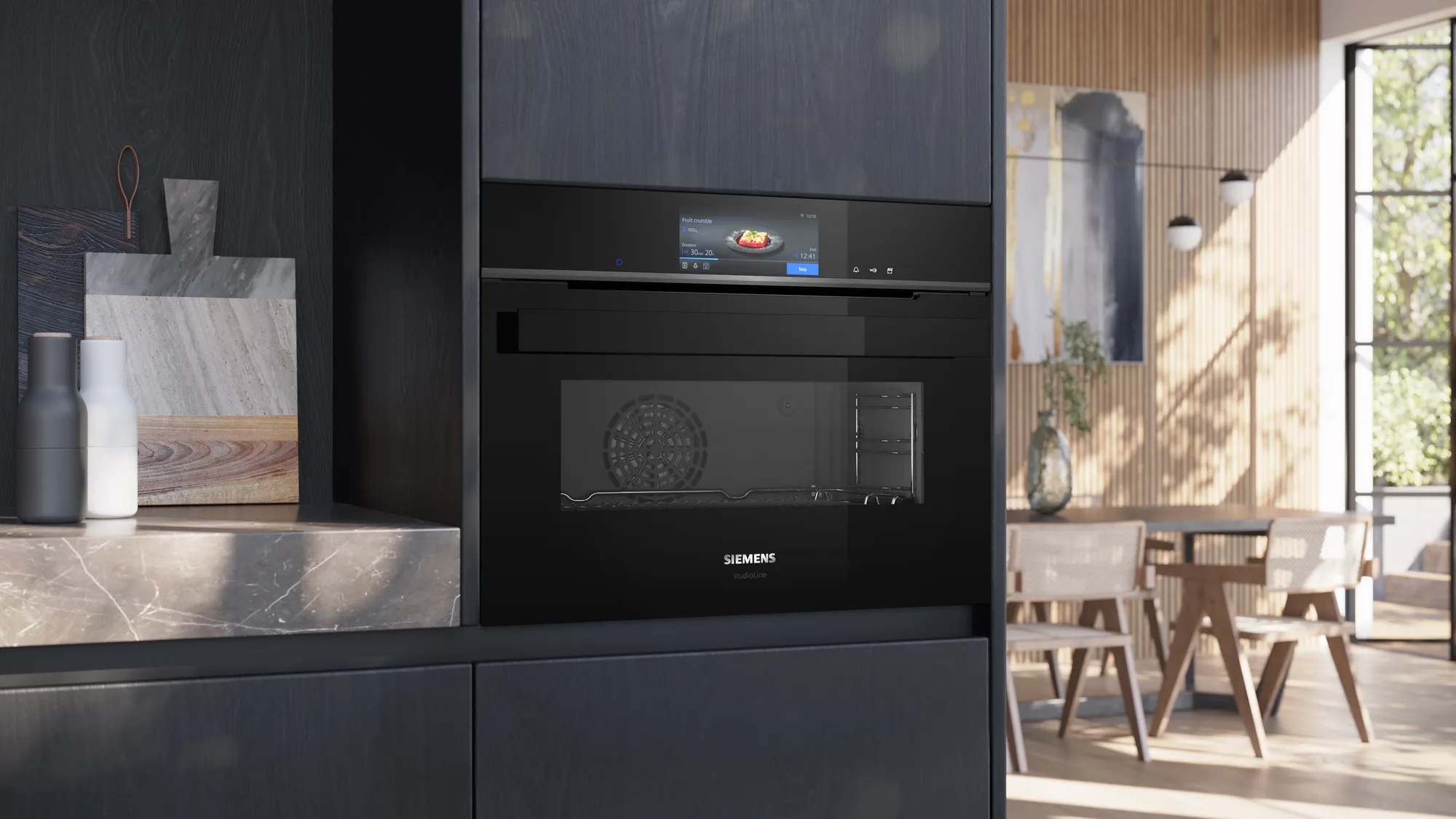 Siemens iQ700 CS958GCB1 stoomoven Middelmaat Zwart Touch