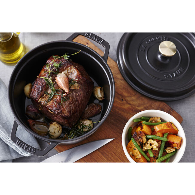 Staub ronde cocotte 26cm zwart 1102625
