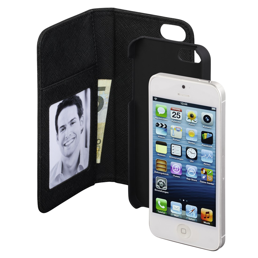 iphone tas HAMA 177300 Booklet 2 in 1 iPhone 5/5S/SE zwart