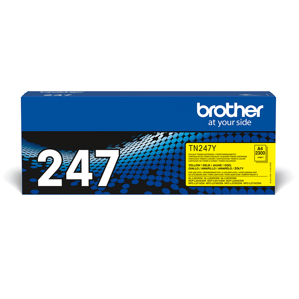 Toner BROTHER TN247Y Geel 2.300 pagina's