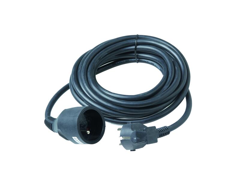 Profile rallonge 3g1.5 pvc 5m noir