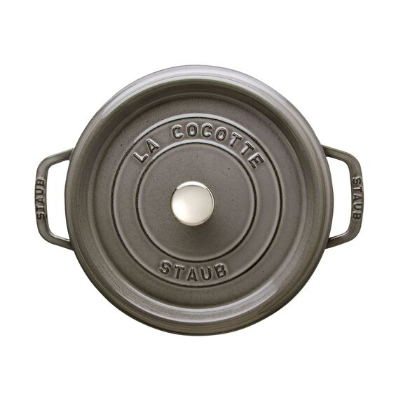 Staub ronde cocotte 24cm grijs 1102418