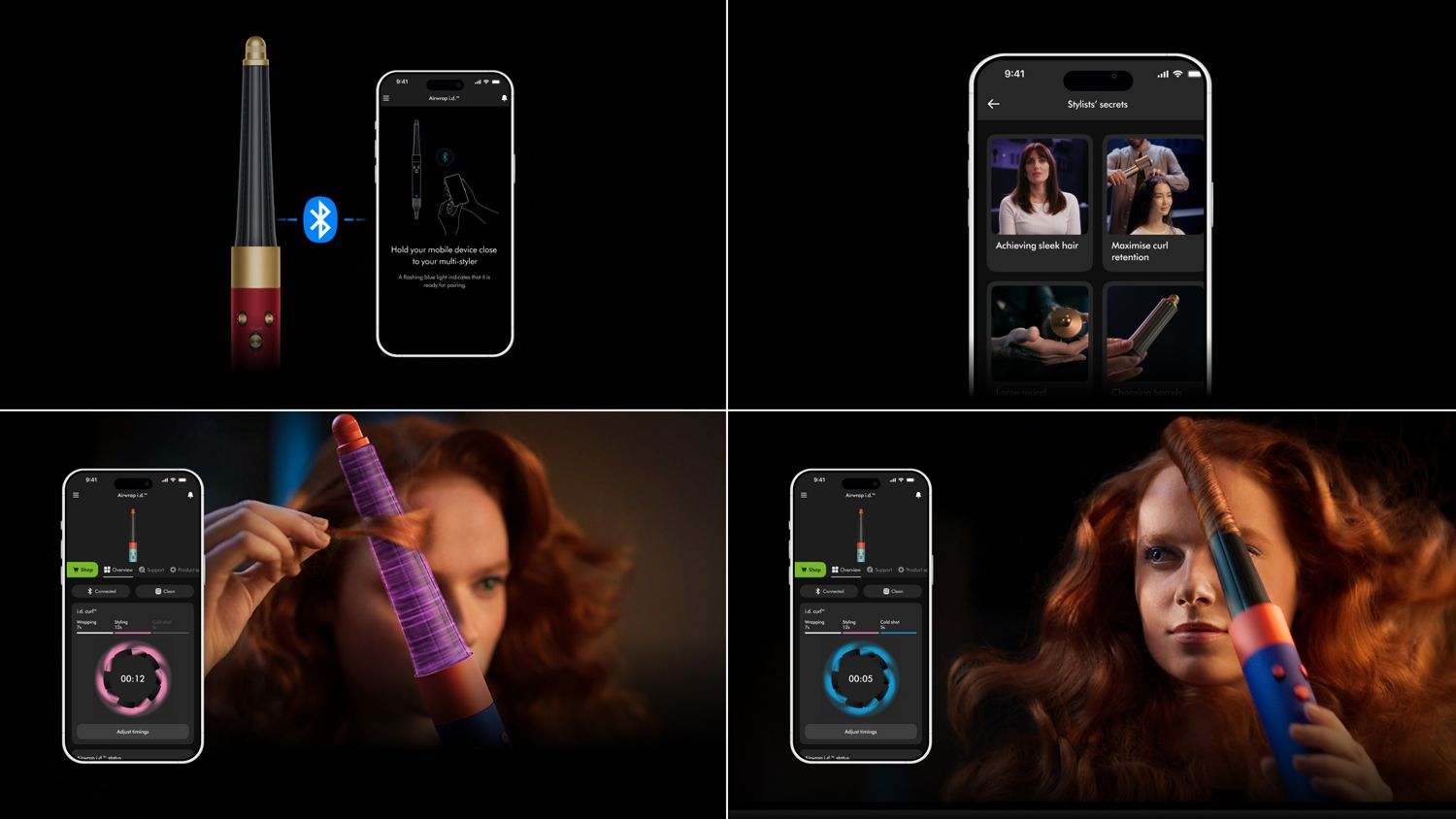 Airwrap DYSON 596926-01 I.D. / Straight + Wavy / red velvet & gold