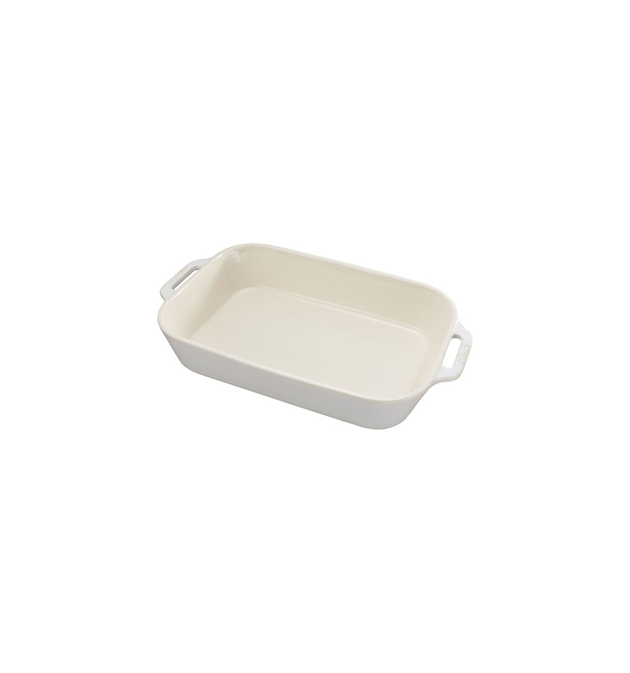 Staub gratineerschaal 34 x 24 cm ivoor