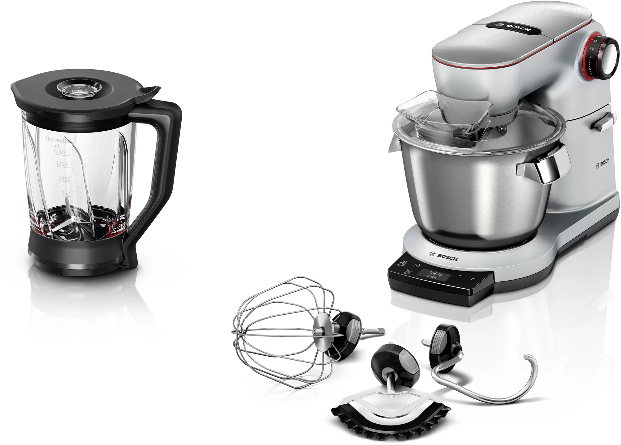 Bosch MUM9YX5S12 robot de cuisine 1500 W 5,5 L Noir, Acier inoxydable Balances intégrées
