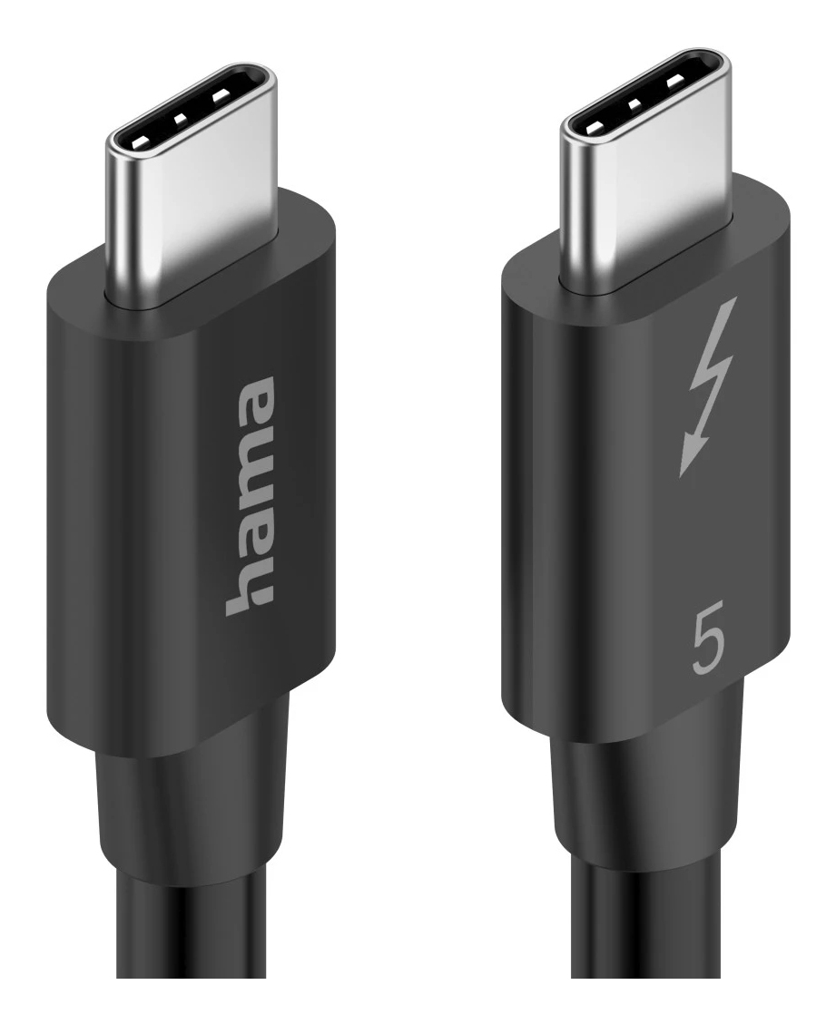 Hama Câble Thunderbolt-5 USB-C, 80 Gbit/s, 5 A, 240 W, Ultra-HD 8K, 1,00m
