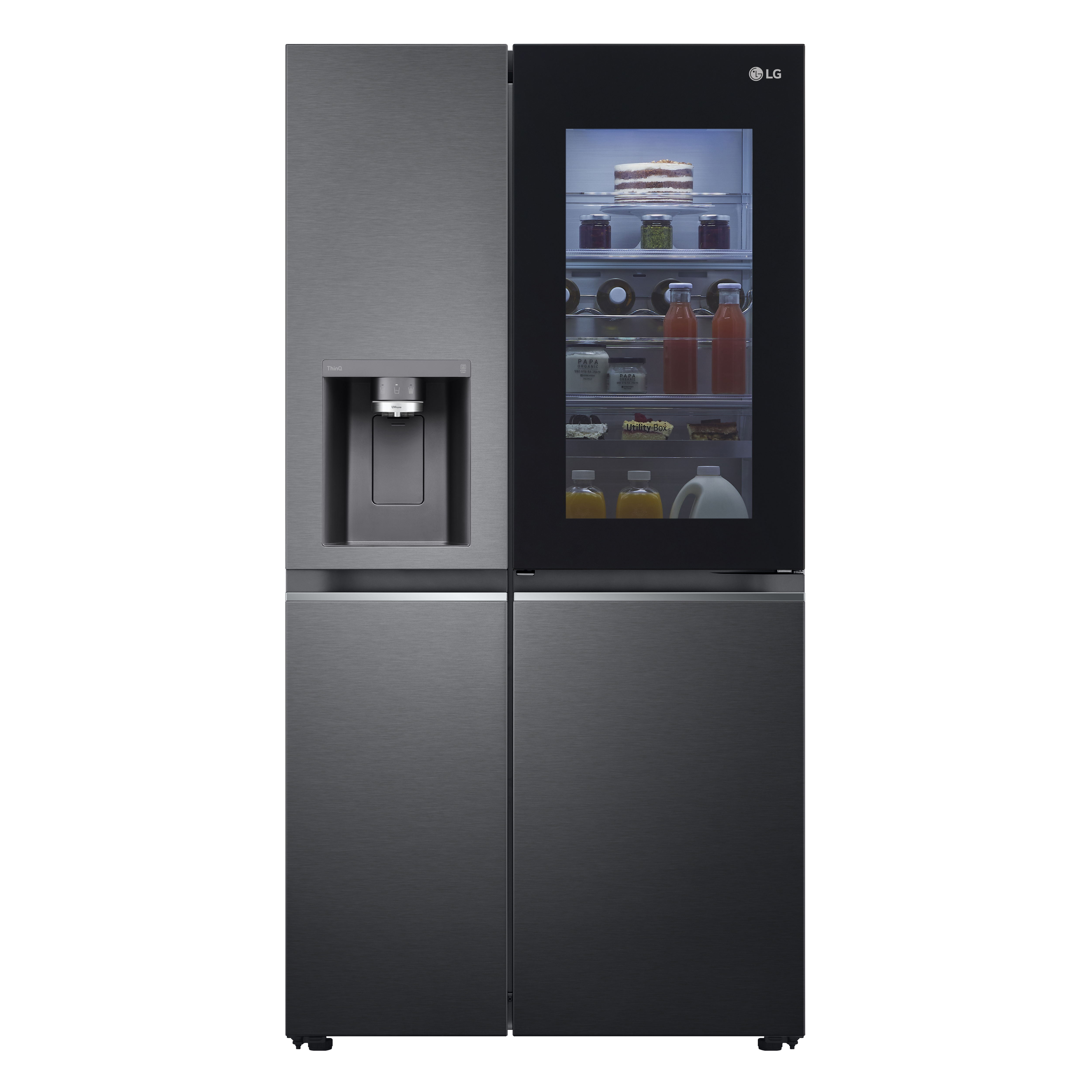 LG InstaView GSXV91MCAE frigo américain Pose libre 635 L E Noir