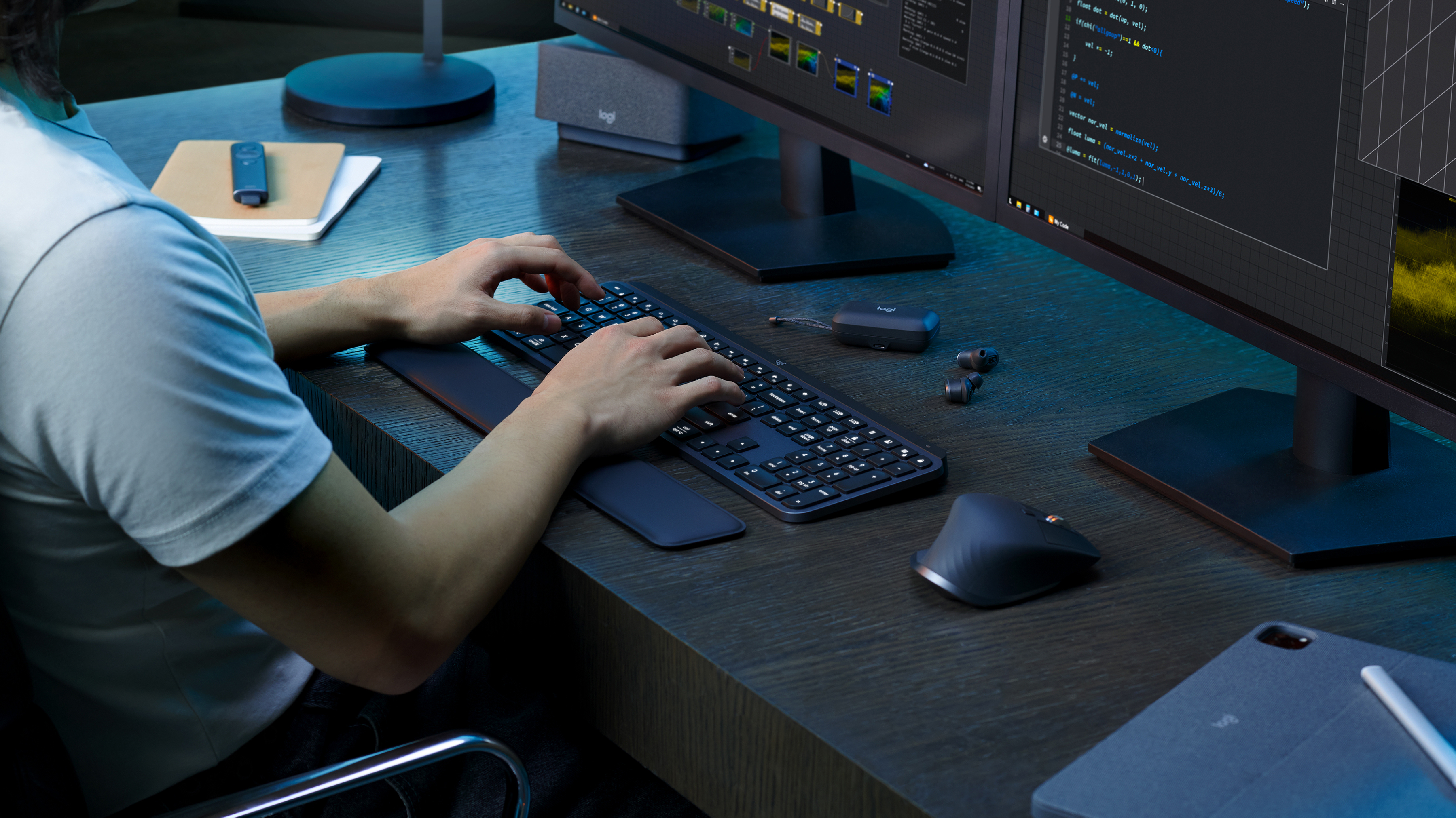 LOGITECH WIRELESS MX KEYS AZERTY ZWART