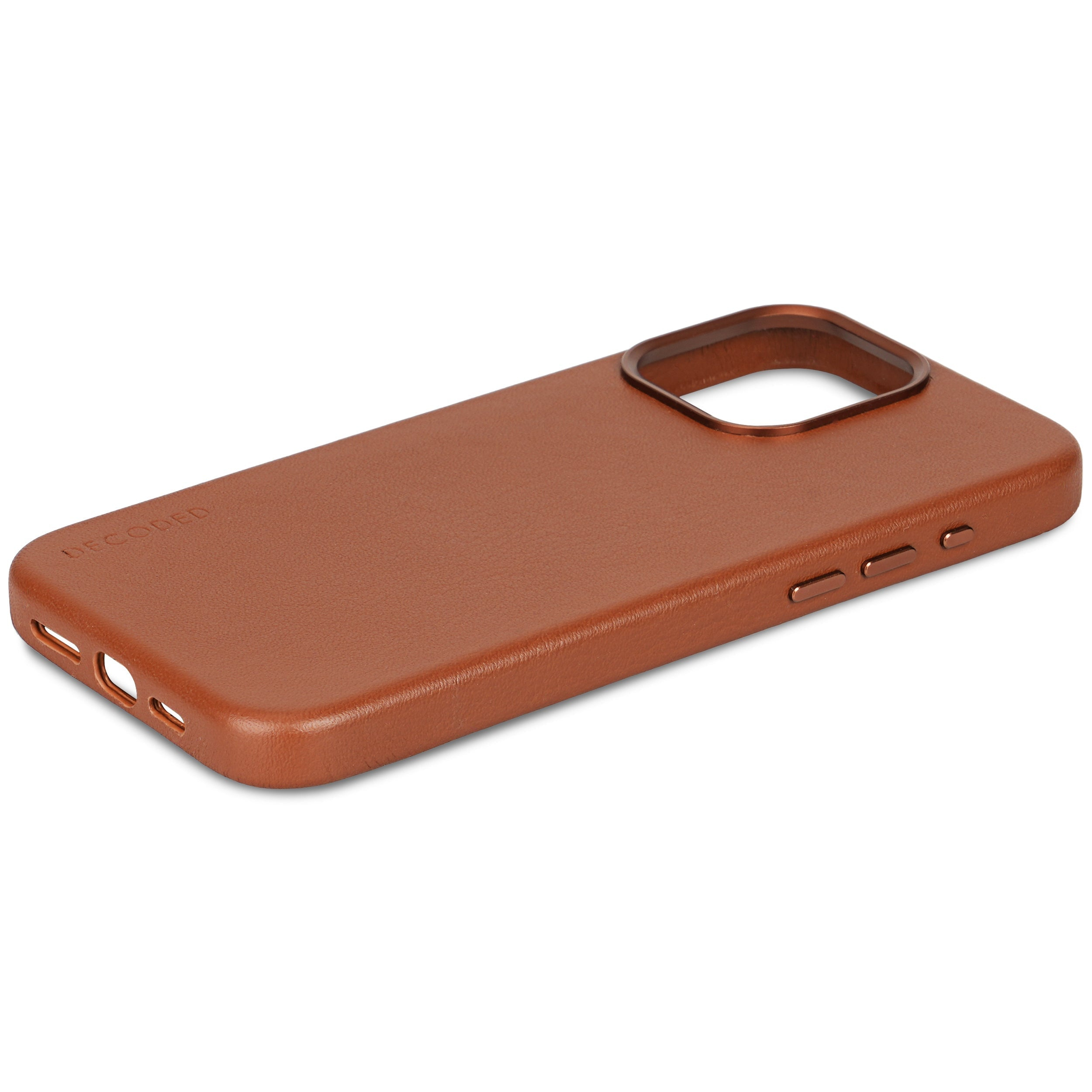 Tas DECODED Leather Backcover iPhone 15 Pro Tan