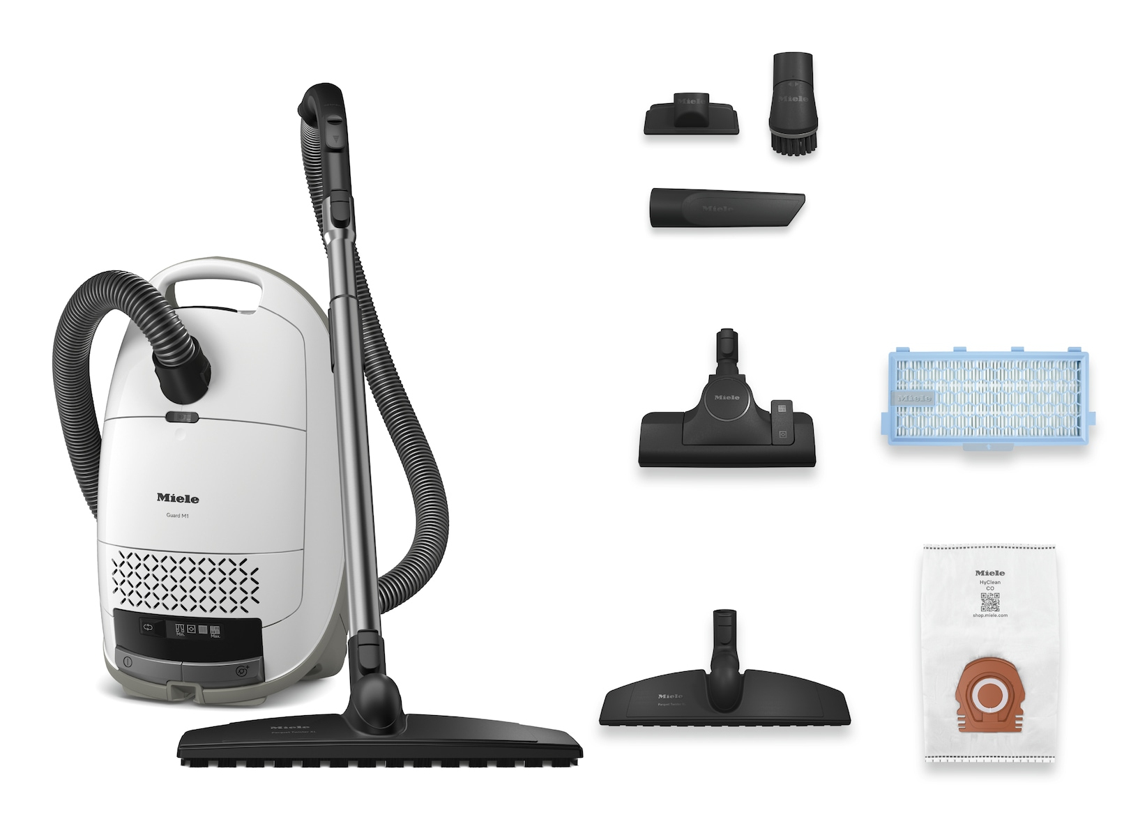 Stofzuiger met zak MIELE 12560340 Guard M1 / Parquet XL / Briljantwit