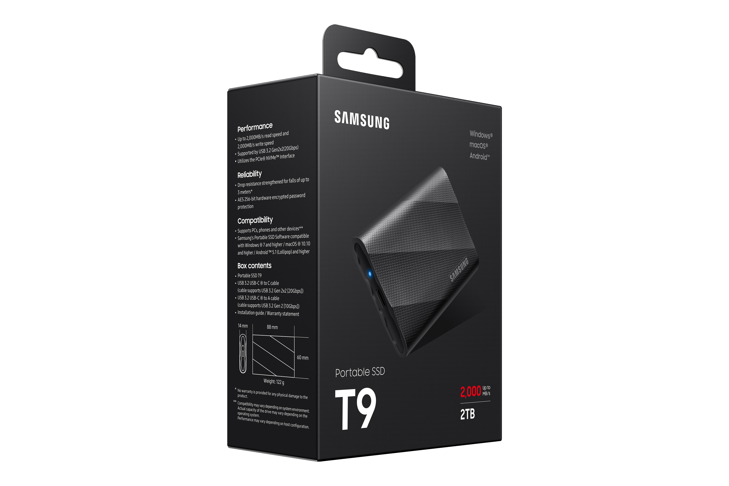 SAMSUNG T9 2TB PORTABLE SSD