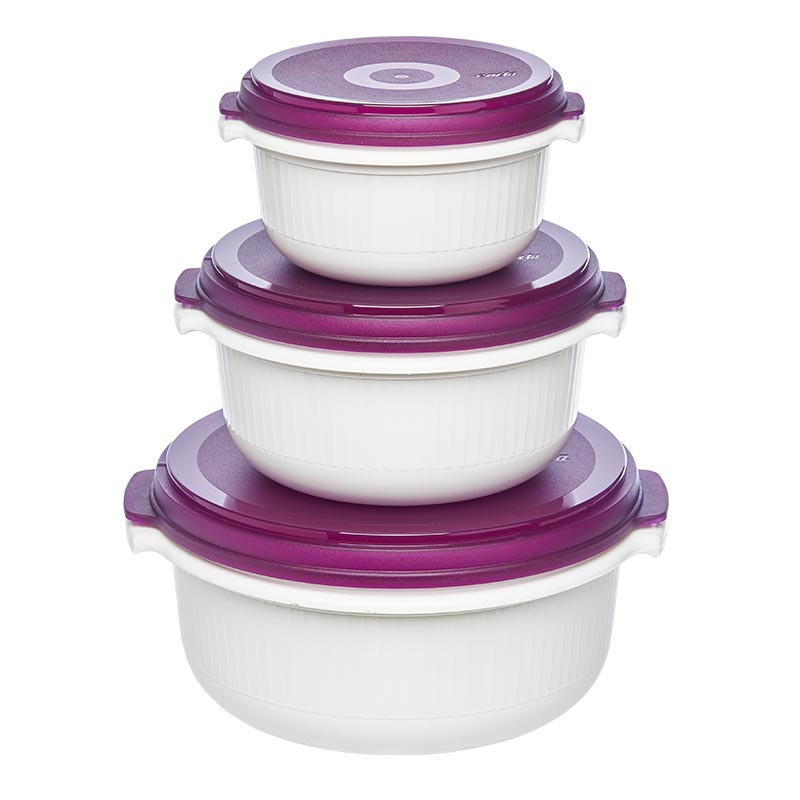 Magnetronschalen EMSA 508455 MicroFamily 3stuks Wit/Braam