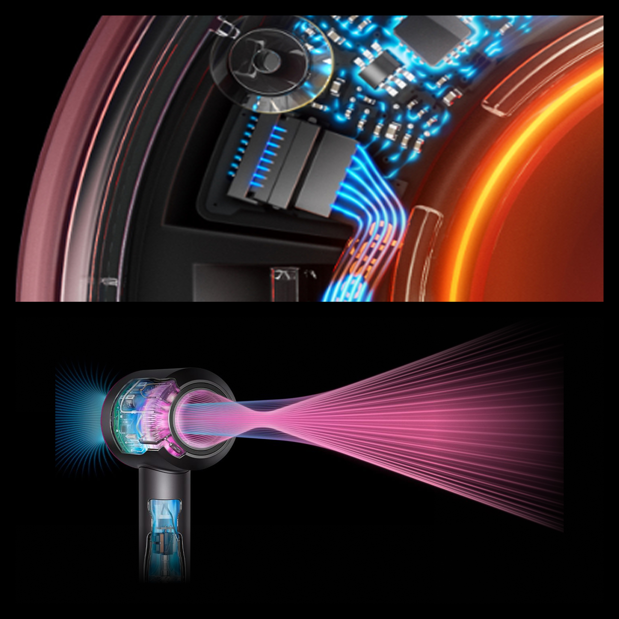 Haardroger DYSON 493117-01 Supersonic Nural / Straight + Wavy / red velvet & gold
