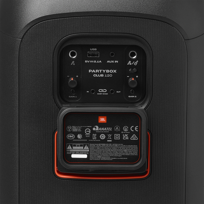 Partyspeaker JBL Partybox Club 120 zwart met accu