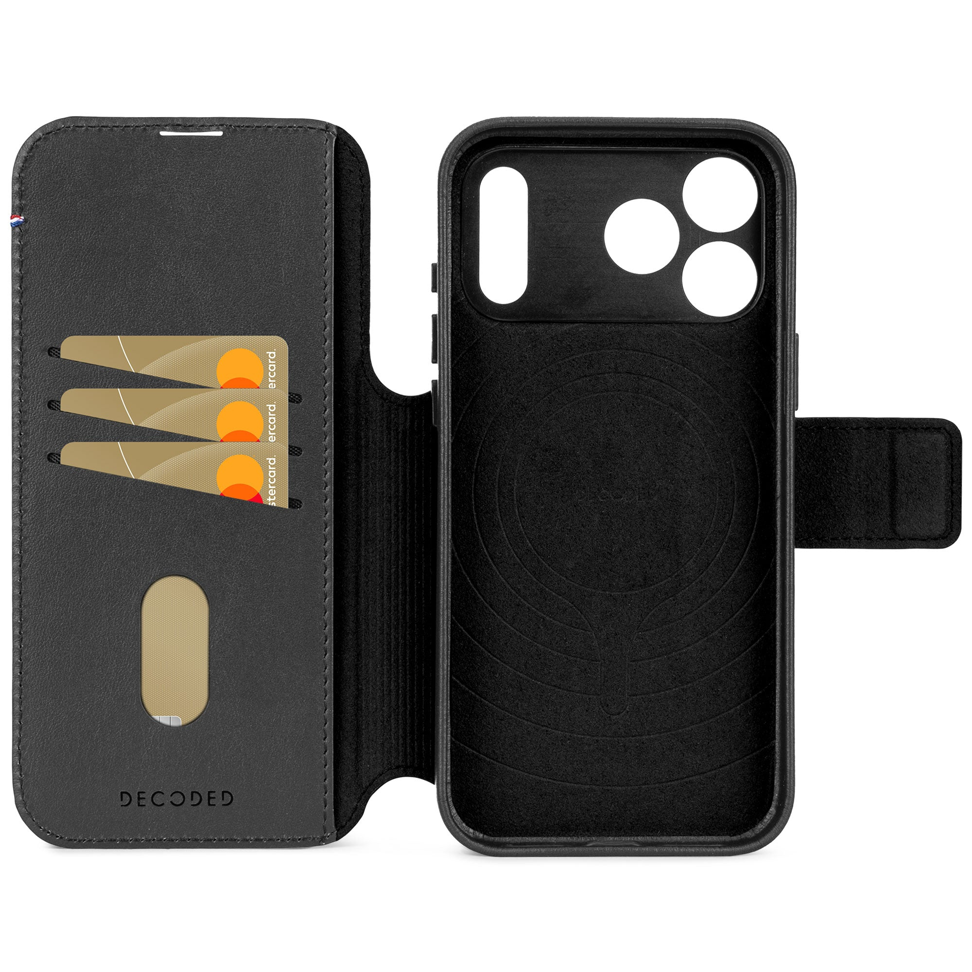 Decoded Leather Detachable Wallet Apple iPhone 18 Pro / 17 Pro Black