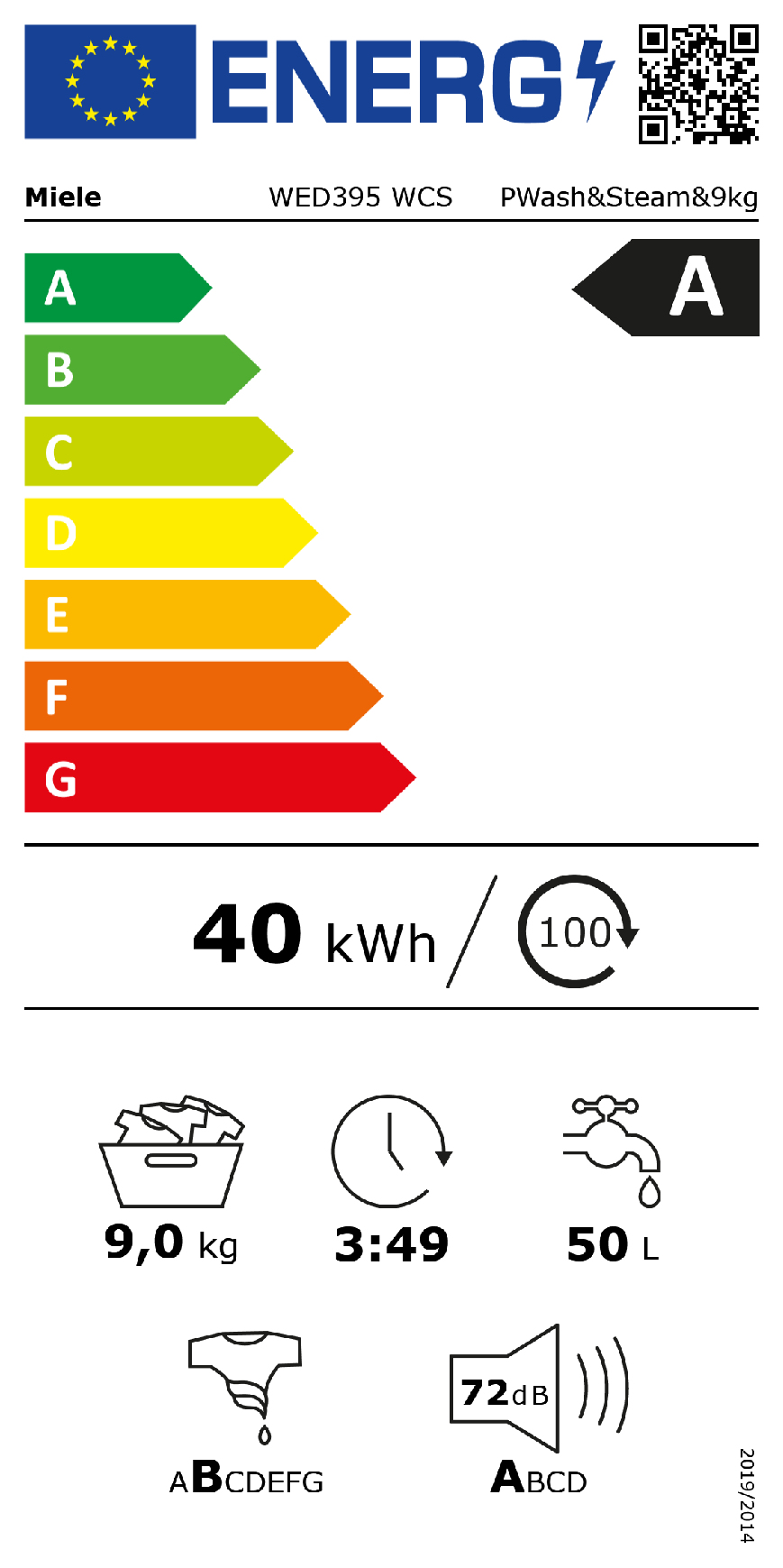 Miele LAVE-LINGE WED395 WCS
